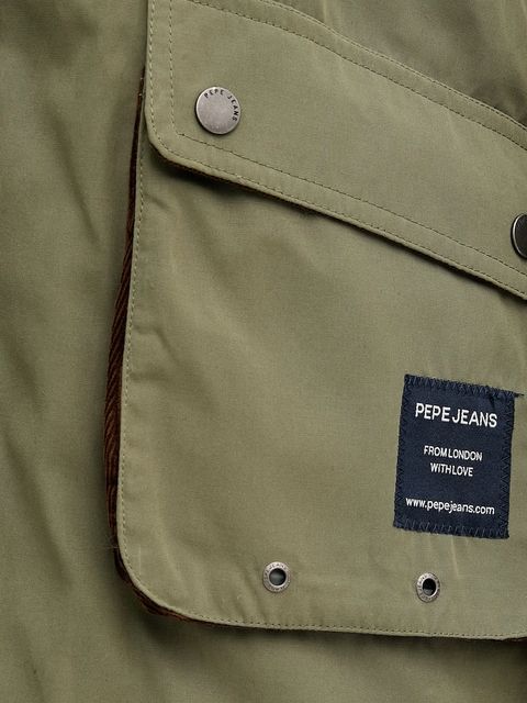 Pepe Jeans kurtka kolor zielony przejściowa PL4024352