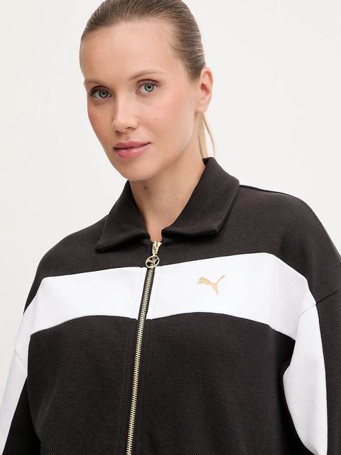 Puma bluza damska kolor czarny gładka 632137