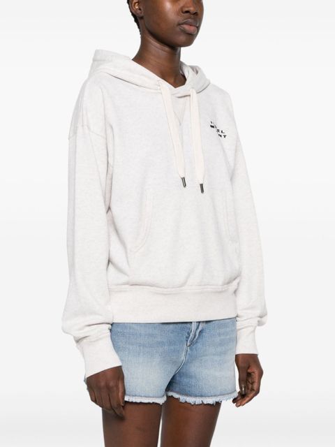 ISABEL MARANT Sylla mélange jersey hoodie - Neutrals