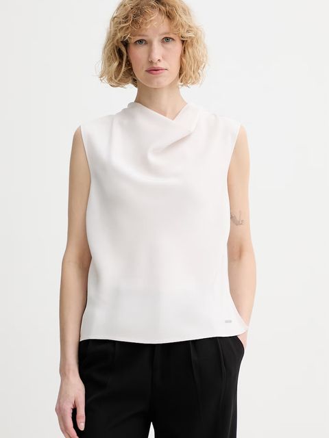 Calvin Klein top damski z wiskozy - zdjęcie produktu nr 1