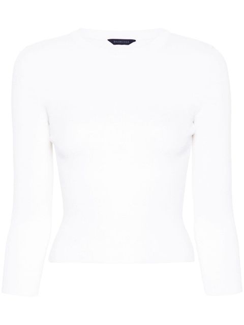 Balenciaga BB-pattern open-knit jumper - White - zdjęcie produktu nr 1