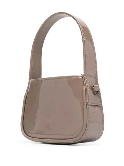 Blumarine crystal-embellished logo mini bag - Brown