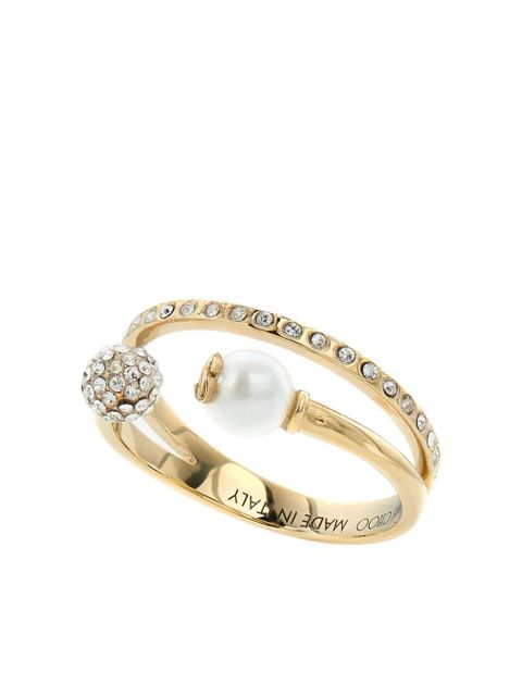 Jimmy Choo logo-engraved double ring - Gold - zdjęcie produktu nr 2