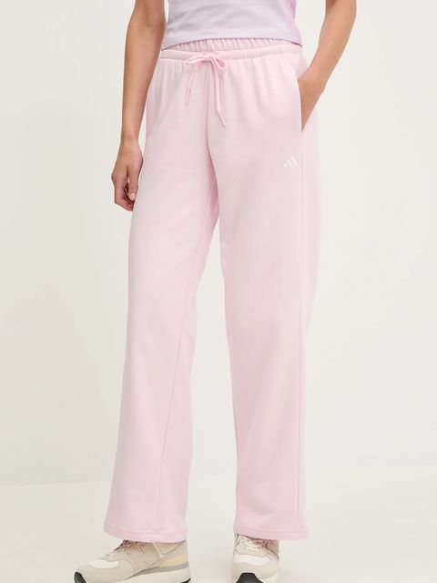 adidas spodnie dresowe Essentials Small Logo Feel Cozy damskie kolor różowy gładkie JI6053 - zdjęcie produktu nr 1