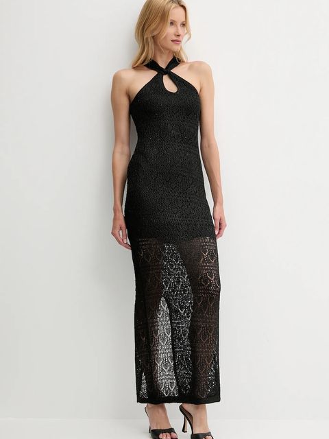 Guess sukienka CYNTHIA kolor czarny maxi dopasowana W5YK48 Z37G0 - zdjęcie produktu nr 1