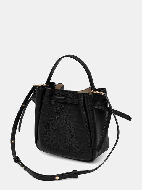 Tory Burch torebka skórzana Romy kolor czarny 166982-001