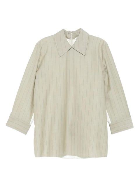 Jil Sander pinstripe panelled shirt - Neutrals - zdjęcie produktu nr 1