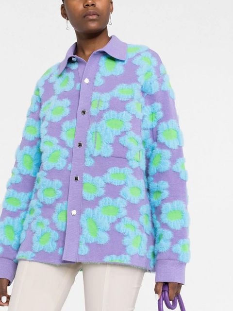 Jacquemus Le Chemise Neve Fleurs cardigan - Purple