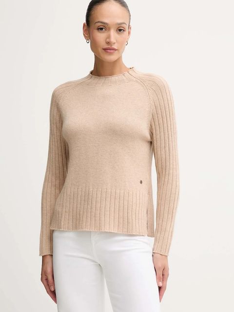 Pepe Jeans sweter z dodatkiem wełny damski kolor beżowy PL7000056 - zdjęcie produktu nr 1