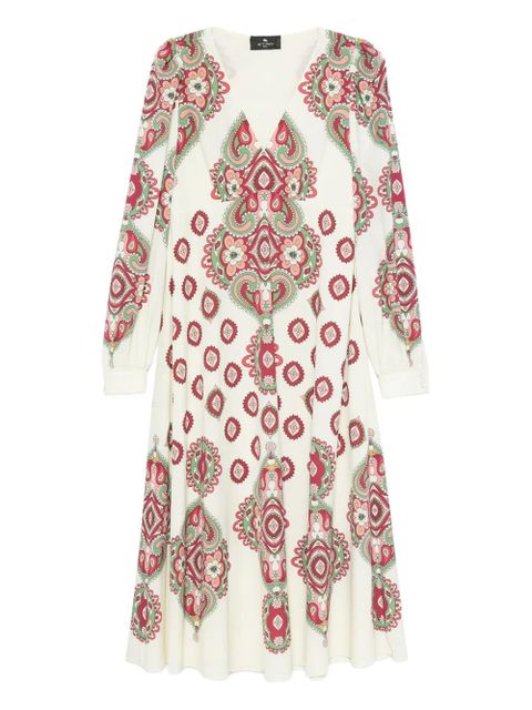 ETRO paisley-print long-sleeve dress - White - zdjęcie produktu nr 1