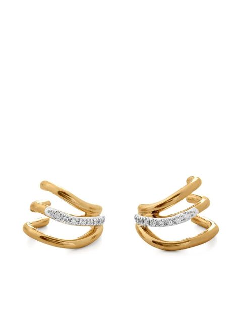 Monica Vinader Riva huggie earrings - Gold - zdjęcie produktu nr 1
