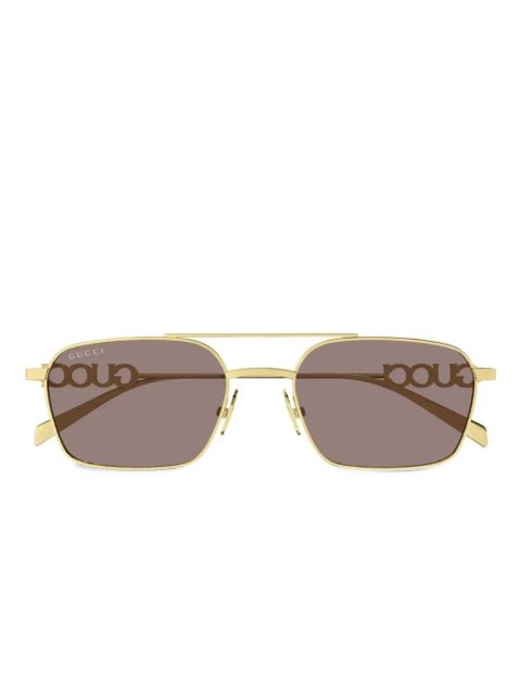 Gucci Eyewear navigator-frame sunglasses - Gold - zdjęcie produktu nr 1