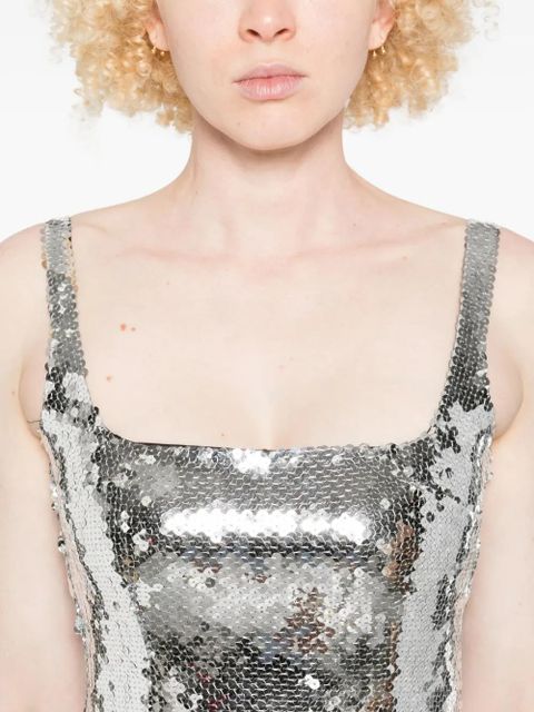 16Arlington Electra sequin square-neck gown - Silver - zdjęcie produktu nr 2