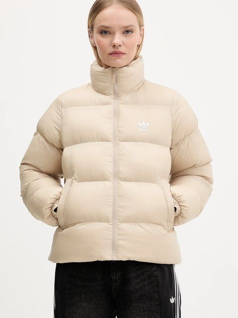 adidas Originals kurtka Short Puffer kolor beżowy zimowa JX2947 - zdjęcie produktu nr 1