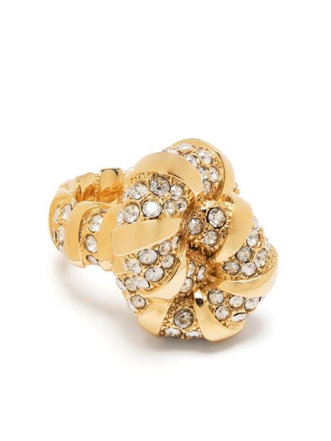 Lanvin Mélodie crystal-embellished ring - Gold - zdjęcie produktu nr 1