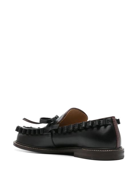 JW Anderson ruffle-detail loafers - Black