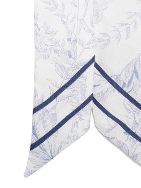 Maje floral-print scarf - White