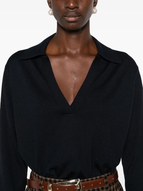 Gucci polo-neck logo top - Blue