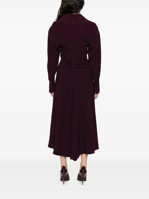Victoria Beckham puff-sleeve midi dress - Purple