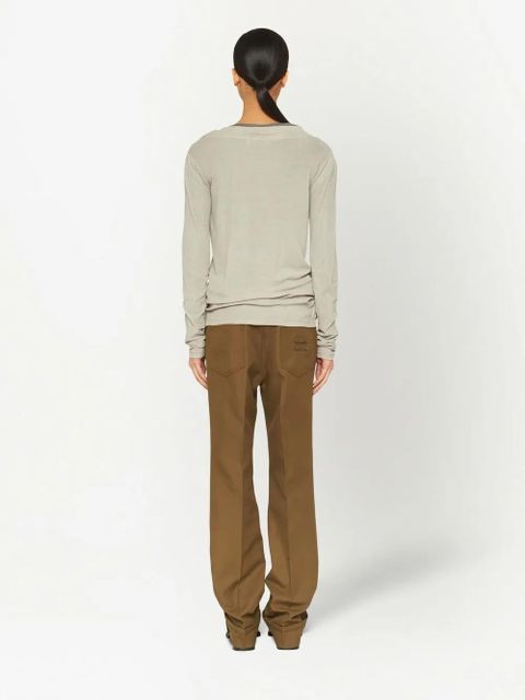 Miu Miu mid-rise straight-leg trousers - Green