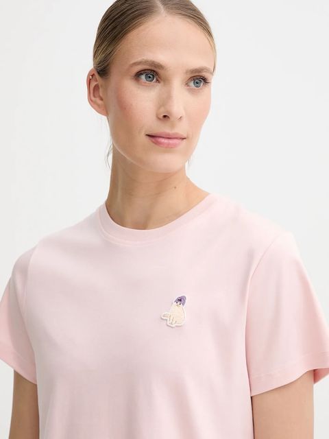 adidas t-shirt bawełniany Cat damski kolor różowy JV8514