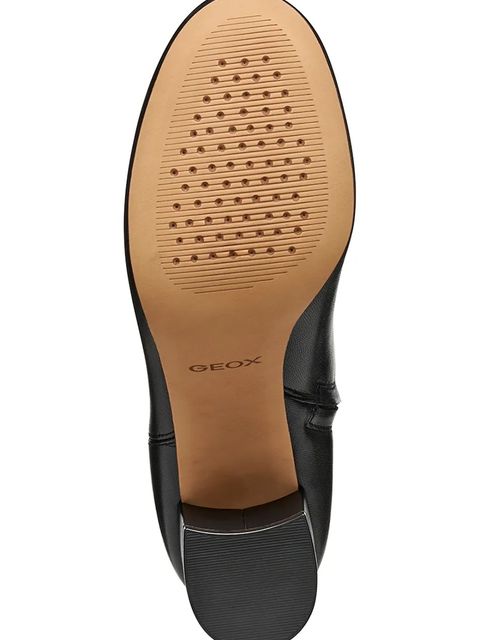 Geox botki skórzane D VIRNILISA 65 damskie kolor czarny na słupku D56YYE 000TU C9999