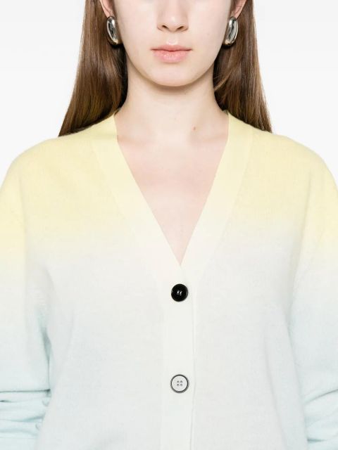 Jil Sander buttoned gradient cardigan - Blue