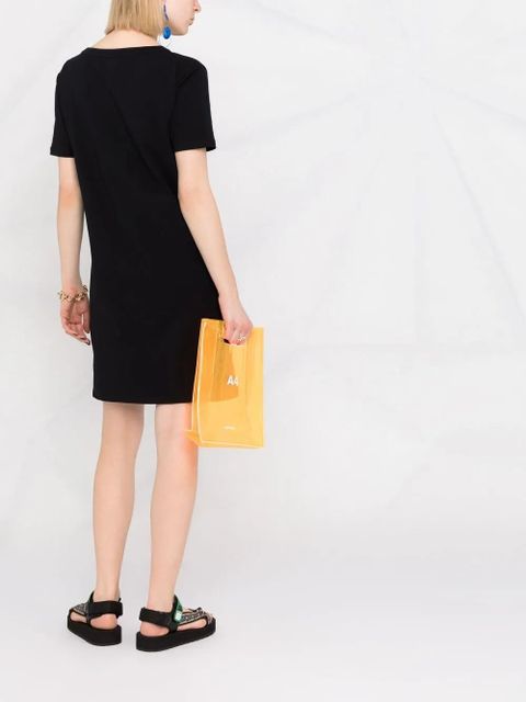 Moschino logo-print T-shirt dress - Black