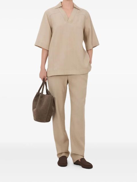 LouLou de Saison Ermo open neck top - Neutrals - zdjęcie produktu nr 2