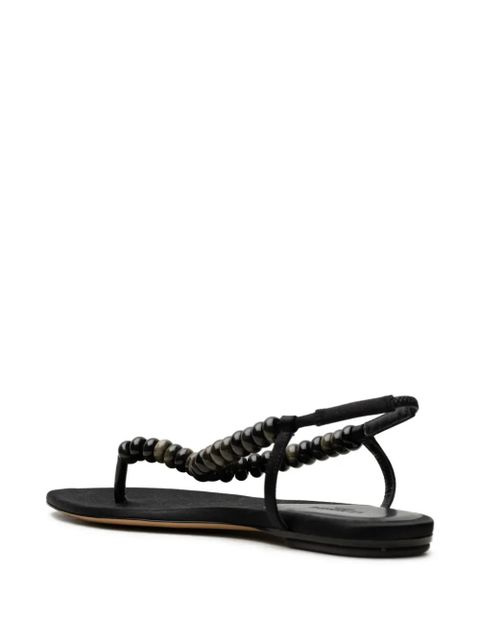 Le Monde Beryl beaded thong sandals - Black