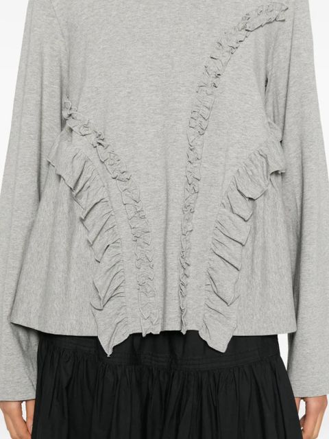 Cecilie Bahnsen ruffled top - Grey