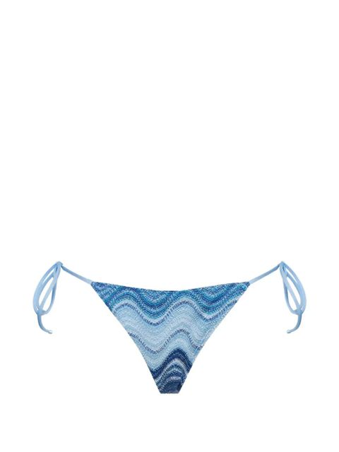 MC2 Saint Barth Marielle wave-pattern bikini bottoms - Blue - zdjęcie produktu nr 1