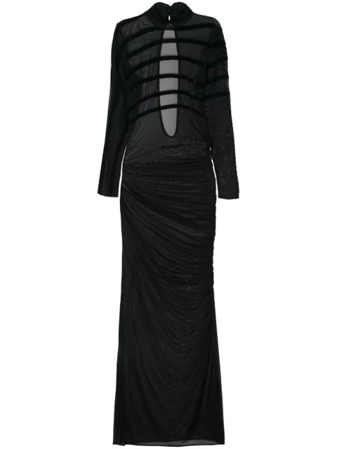 Jean Paul Gaultier draped mesh dress - Black - zdjęcie produktu nr 1
