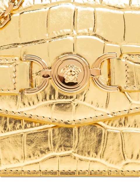 Versace Medusa '95 crocodile-effect clutch bag - Gold