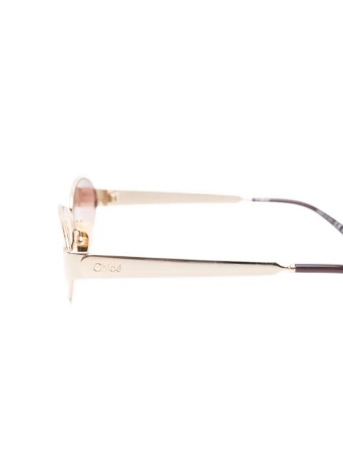 Chloé oval-frame sunglasses - Gold
