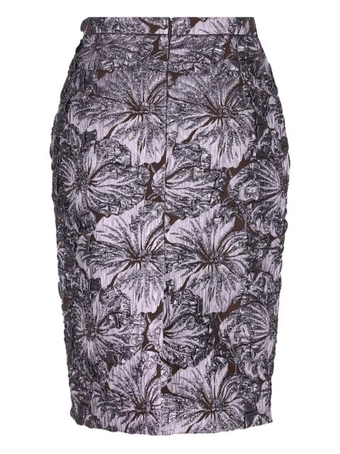Gucci floral midi skirt - Purple