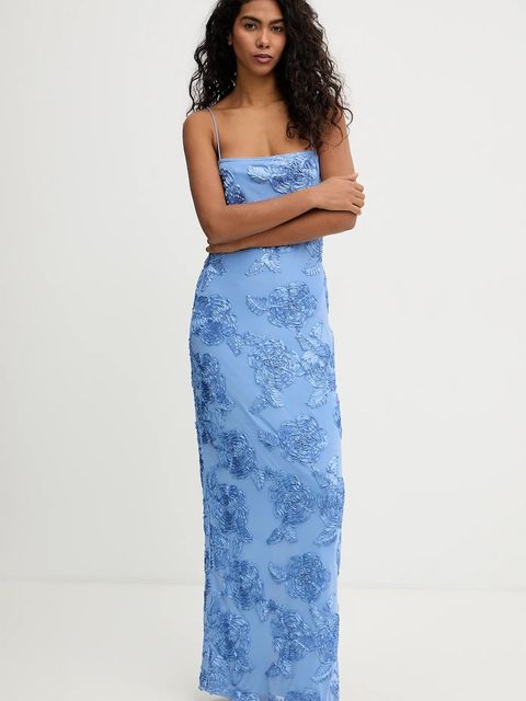 Rotate sukienka kolor niebieski maxi dopasowana 1160091321 - zdjęcie produktu nr 2