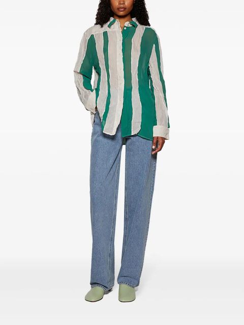 Christopher Esber spliced shirt - Green - zdjęcie produktu nr 2