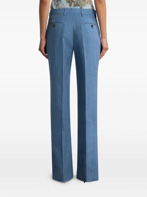 ETRO striped straight-leg trousers - Blue