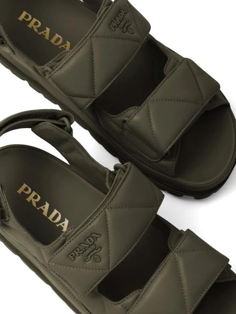 Prada Padded nappa leather sandals - Green