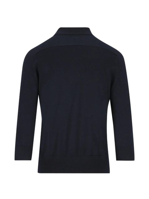 Loro Piana collared polo top - Blue - zdjęcie produktu nr 2