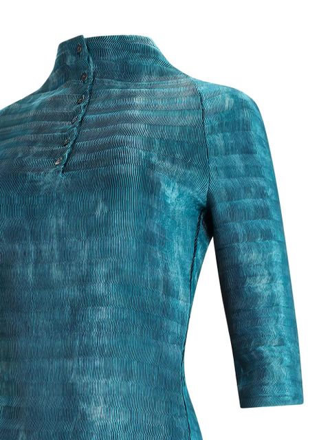 FENDI pleated faded midi dress - Blue