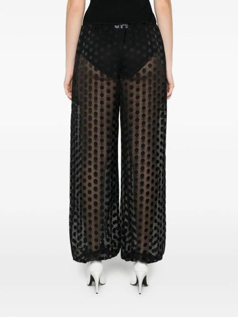 The Frankie Shop Orissa sheer-finish baloon trousers - Black