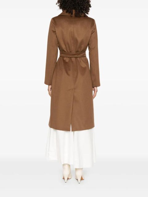 Max Mara belted notched-collar coat - Brown
