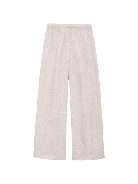 ANINE BING Roslyn leopard-pattern trousers - Neutrals - zdjęcie produktu nr 1