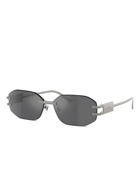 Versace Eyewear geometric-frame sunglasses - Silver - zdjęcie produktu nr 2