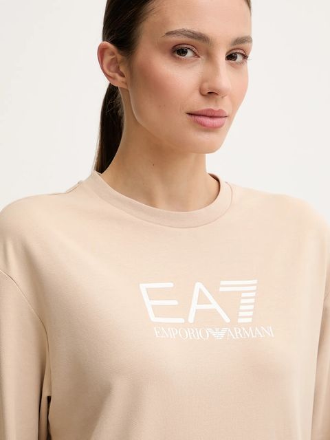 EA7 Emporio Armani dres damski kolor beżowy AF13135.7W000115