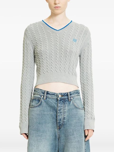 LOEWE V-neck sweater - Grey - zdjęcie produktu nr 1