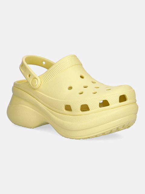 Crocs klapki Classic Bae Clog damskie kolor żółty na platformie 206302 - zdjęcie produktu nr 1