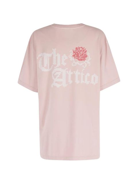 The Attico side-slit graphic-print T-shirt - Pink - zdjęcie produktu nr 2